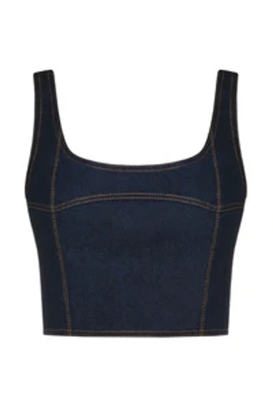 Denim Corset Top