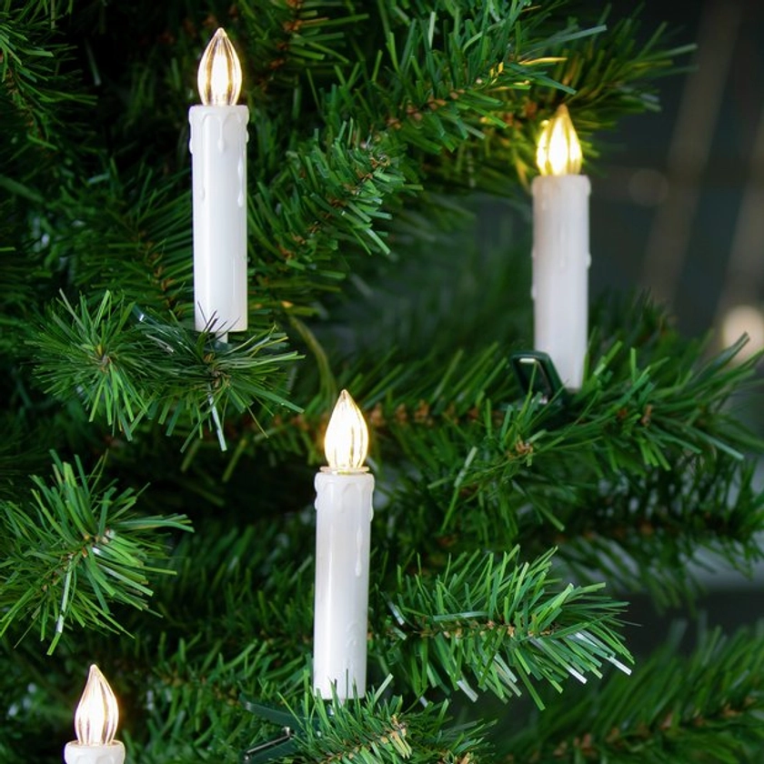 Buy Habitat 10 White LED Clip On Candle Christmas Tree Light | Christmas tree decorations | Habitat