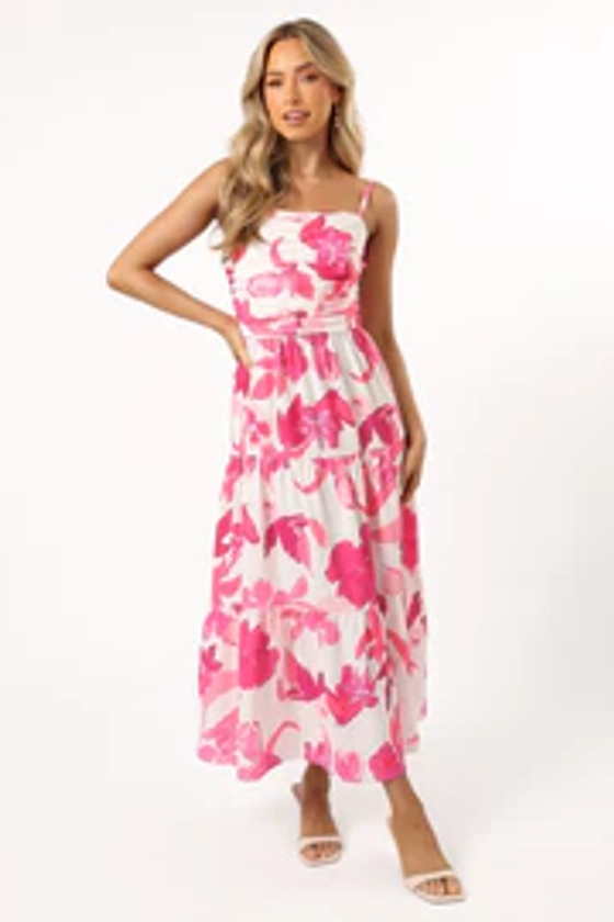 Monika Maxi Dress - Pink Floral