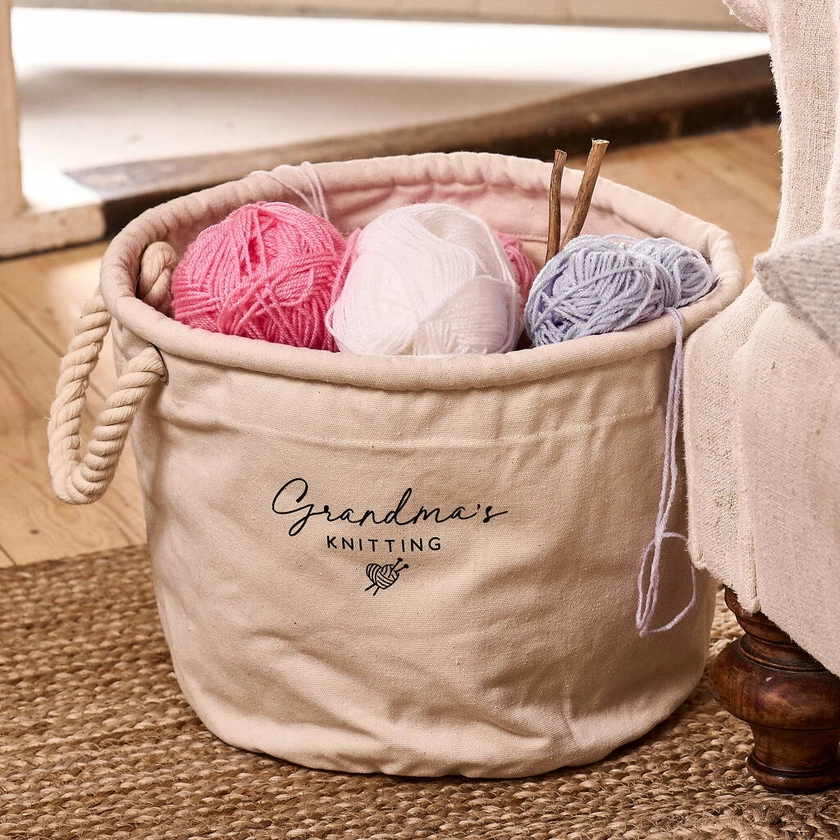 Personalised Knitting Storage Basket