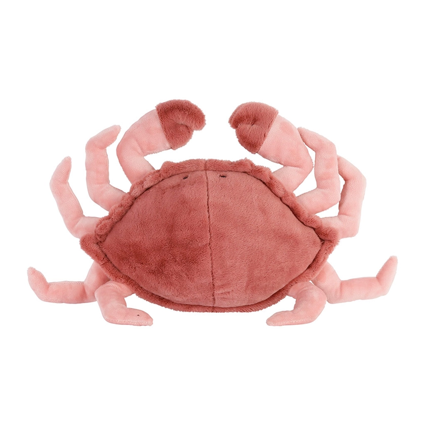 Peluche crabe en tissu corail - Eté A La Mer