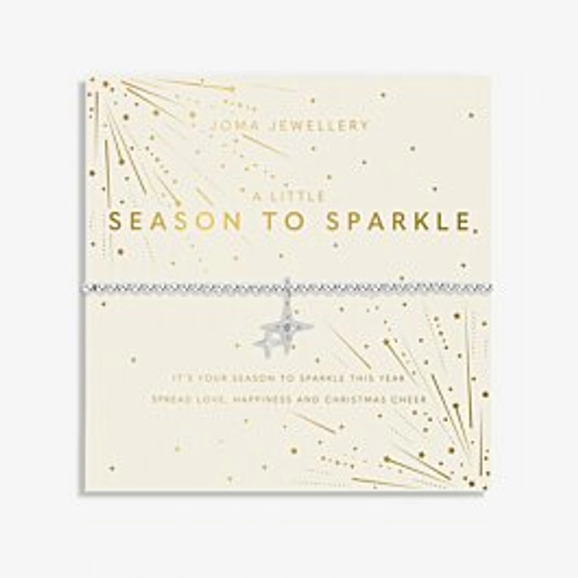 'Season To Sparkle' Christmas A Little Bracelet in Silver Plating