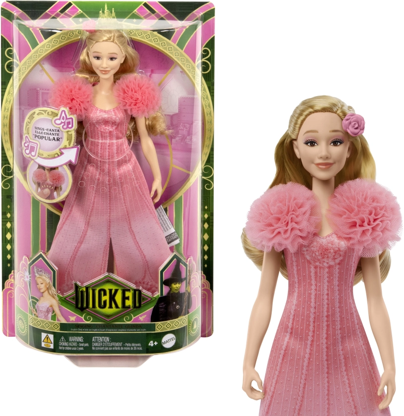 Wicked Singing Glinda Fashion Doll, Posable with Removable Movie Fashions & Accessories