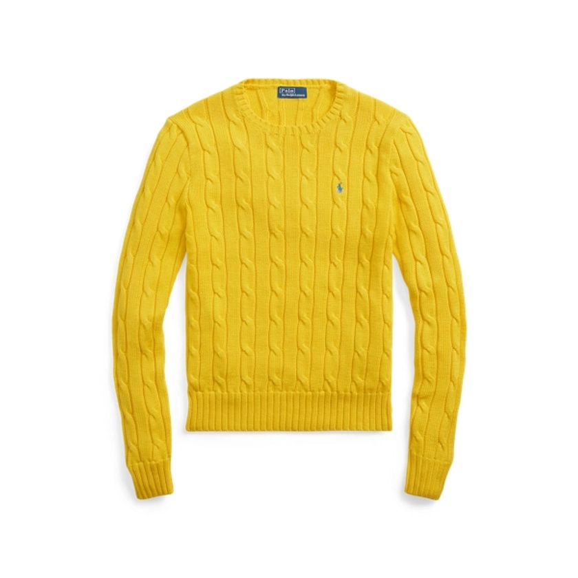 Cable-Knit Cotton Crewneck Jumper for Women | Ralph Lauren® UK