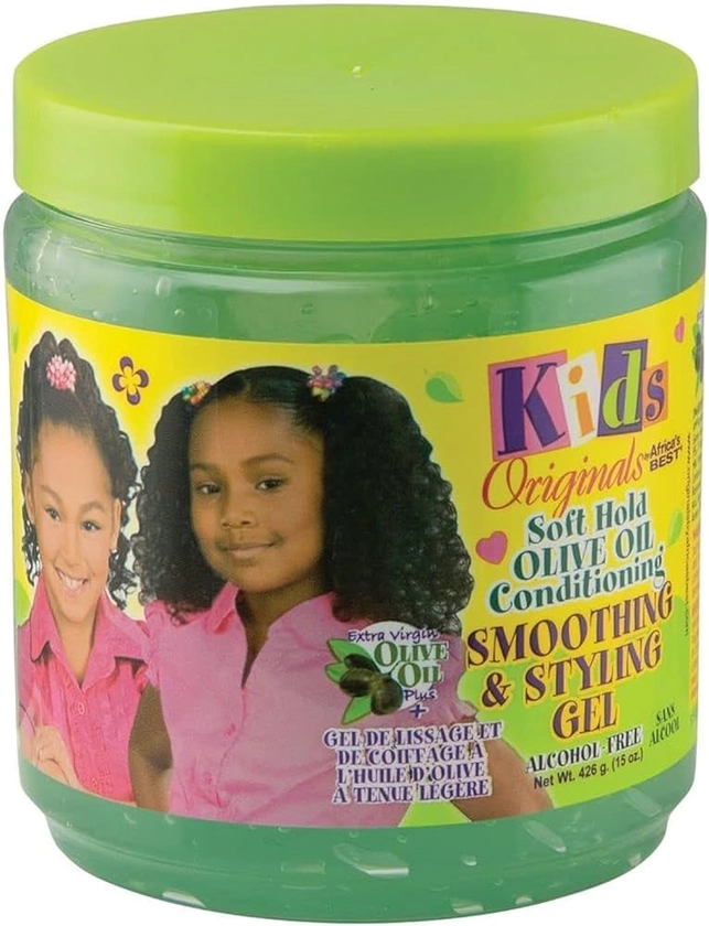 Originals by Africa's Best Kids Africa's Best Kids Originals Soft Hold Olive Oil Conditioning Smoothing & Styling Gel, Alcohol Free, 15oz Jar