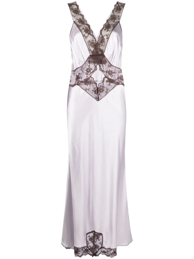 SIR. Aries floral-lace Silk Maxi Dress - Farfetch