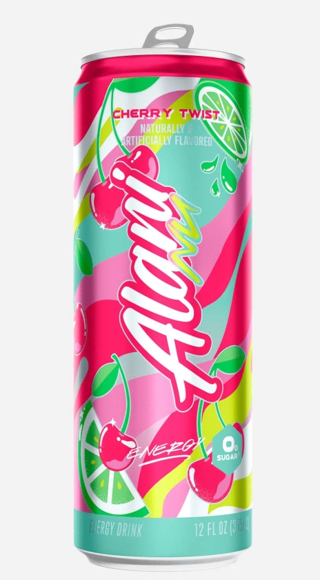 Alani Nu Energy Drink, Cherry Twist Limited Time Only, 12 fl oz (Single Can)