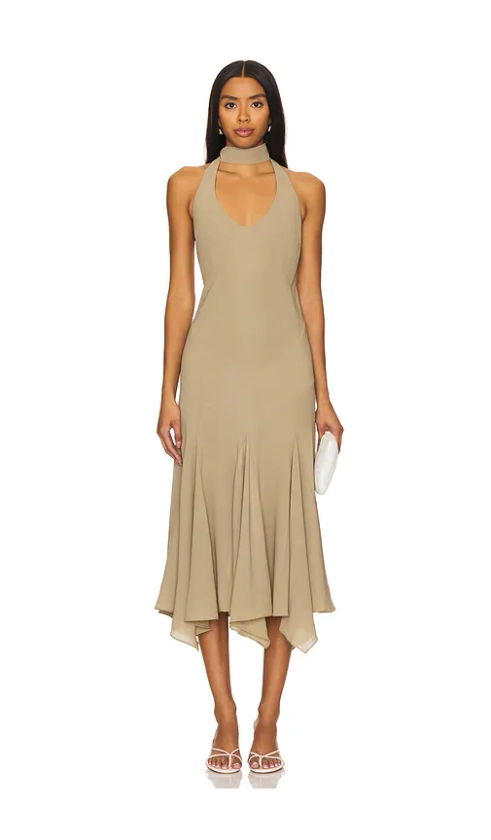 Raye Halterneck Midi Dress