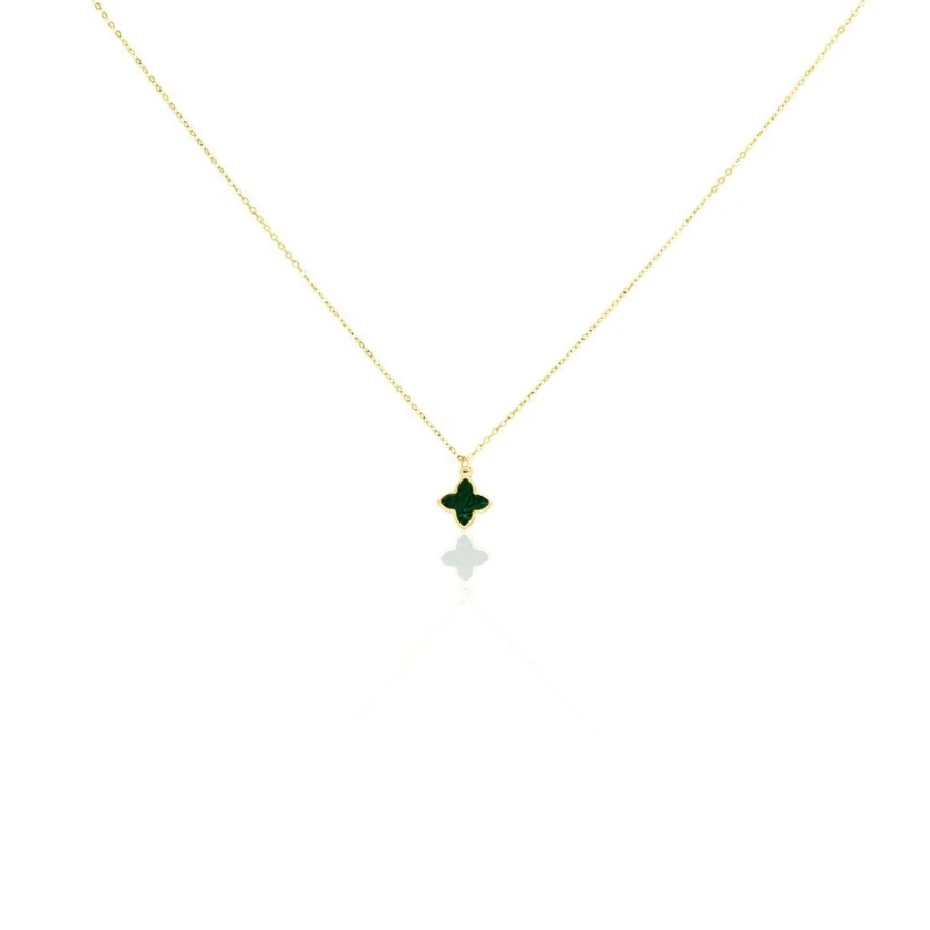 Collier Marvella Or Jaune Malachite