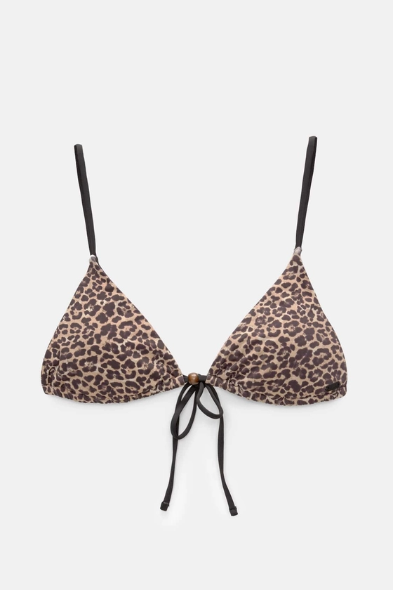 Haut de bikini léopard