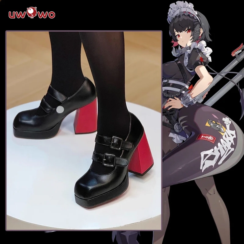 Uwowo Game Zenless Zone Zero/ZZZ Ellen Joe Maid Cosplay Shoes