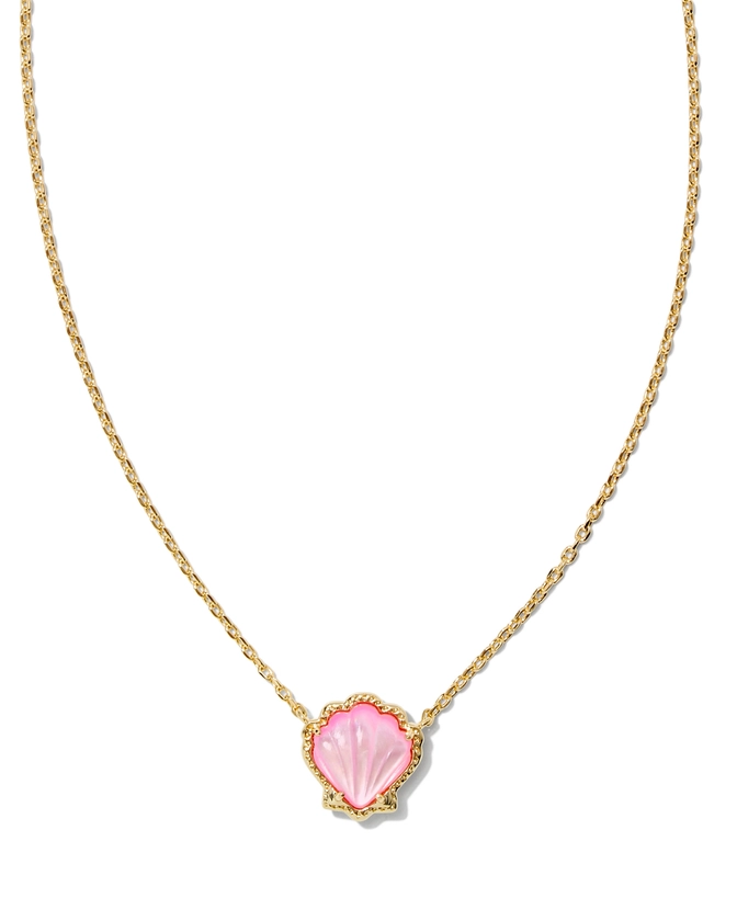 Brynne Gold Shell Short Pendant Necklace in Blush Ivory Mother-of-Pearl | Kendra Scott