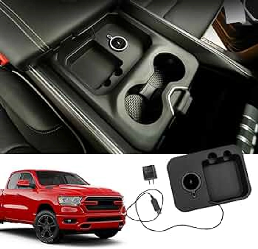 Xipoo Wireless Charger Compatible with 2019-2024 Dodge Ram Magnetic Fast Charging Wireless Charging Tray Pad Replacement for 2019-2024 Dodge Ram Accessories (Magnetic Style)