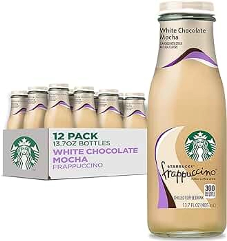Starbucks Frappuccino Coffee Drink, White Chocolate Mocha 13.7 fl oz Bottles (12 Pack)