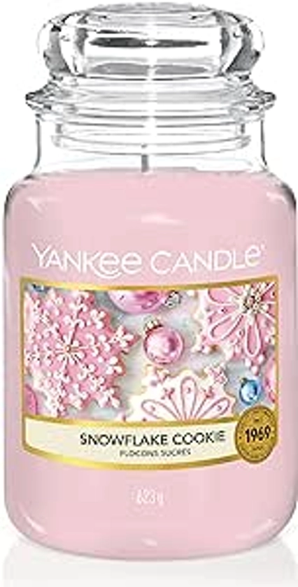 Yankee Candle Scented Candle | Snowflake Cookie Large Jar Candle | Long Burning Candles: up to 150 Hours | Perfect Gifts for Women [Energy Class A]
