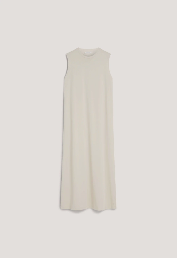 Cotton Sleeveless Dress | Soft Taupe