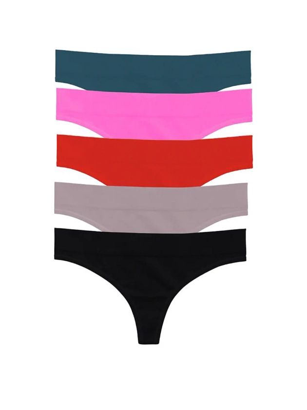 Buy 5-Pack Regular Rise Thong Panties - Order PACKAGED-PANTY online 1124215600 - Victoria's Secret US