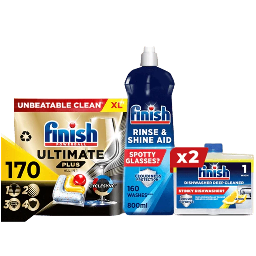 Finish® New Dishwasher Mega Value Starter Kit 