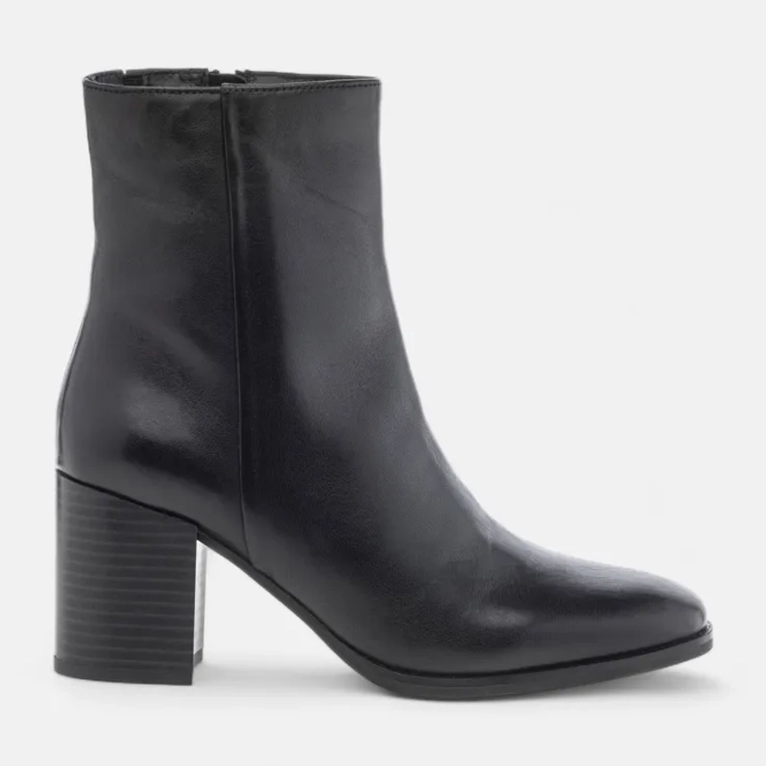 Bottines à talon Femme en cuir noir - France FR