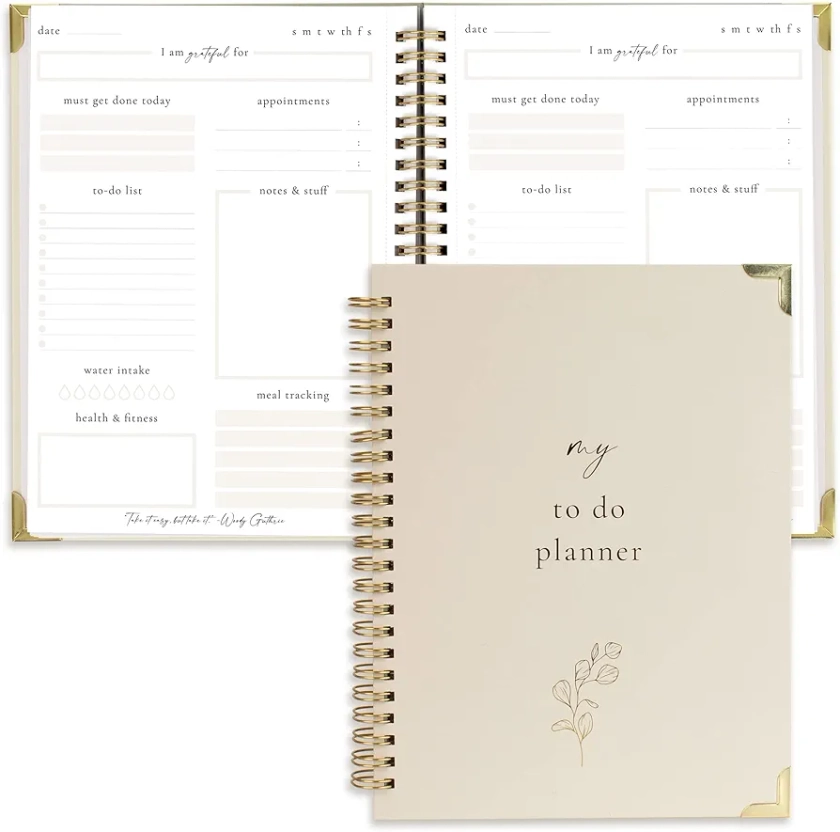 Beautiful To Do List Notebook - Aesthetic Daily Planner to Easily Organize Your Tasks And Boost Productivity - Stylish Undated Planner And School or Office Supplies For Women