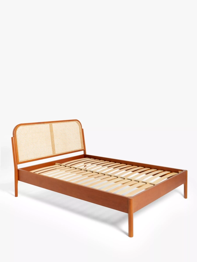 John Lewis Rattan Cherry Bed Frame, Double, Brown