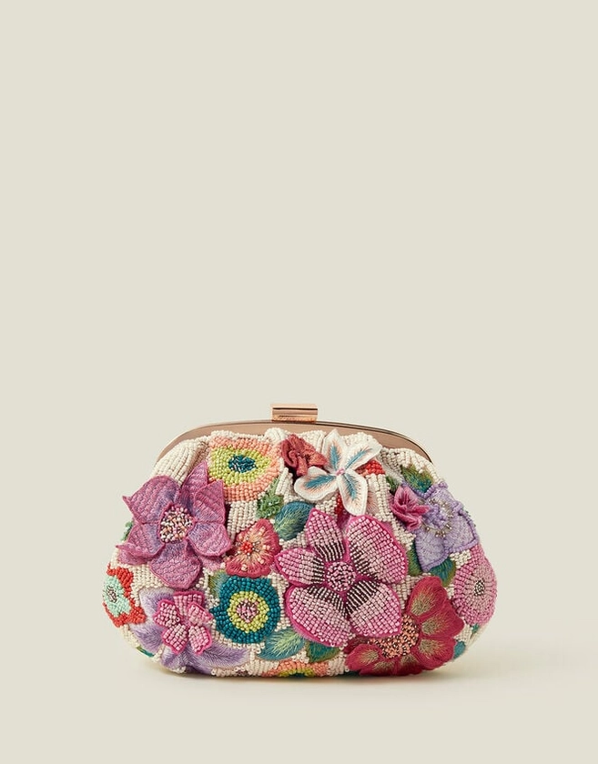 3D Floral Clutch Bag