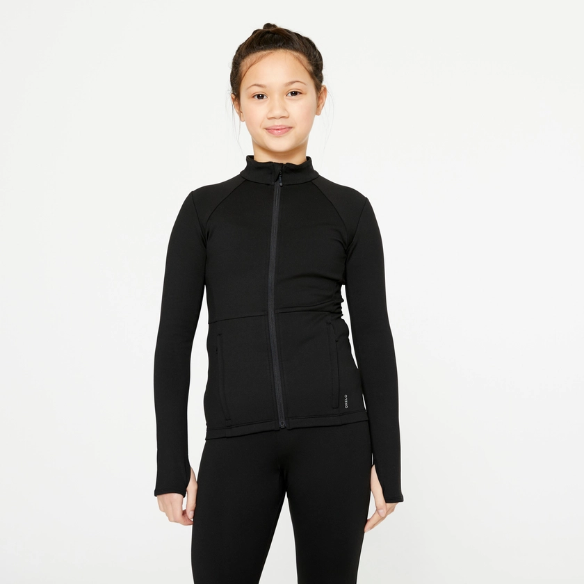 VESTE ENTRAINEMENT PATINAGE ARTISTIQUE JUNIOR NOIRE