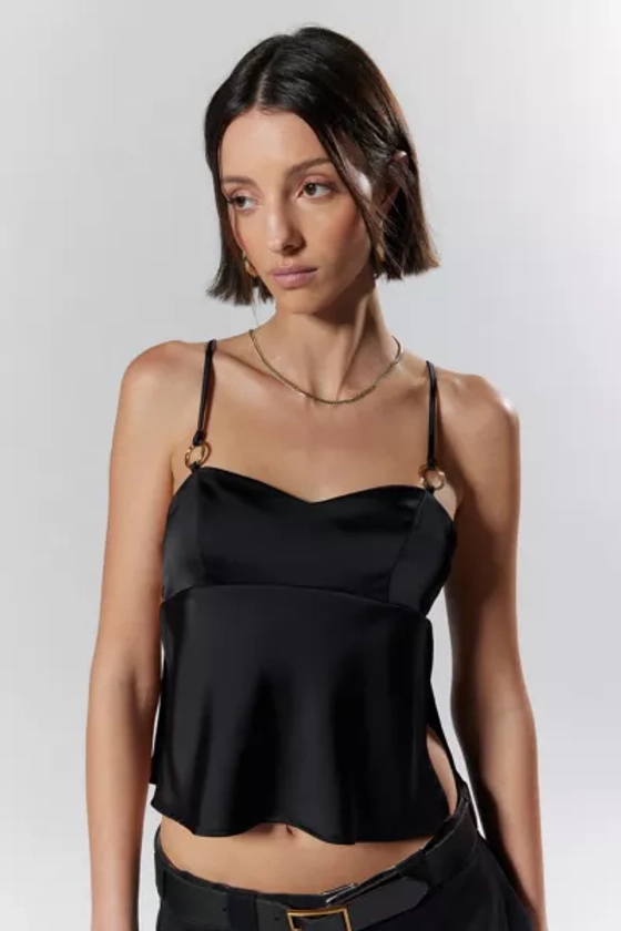 Silence + Noise Frannie Satin Flyaway Cami