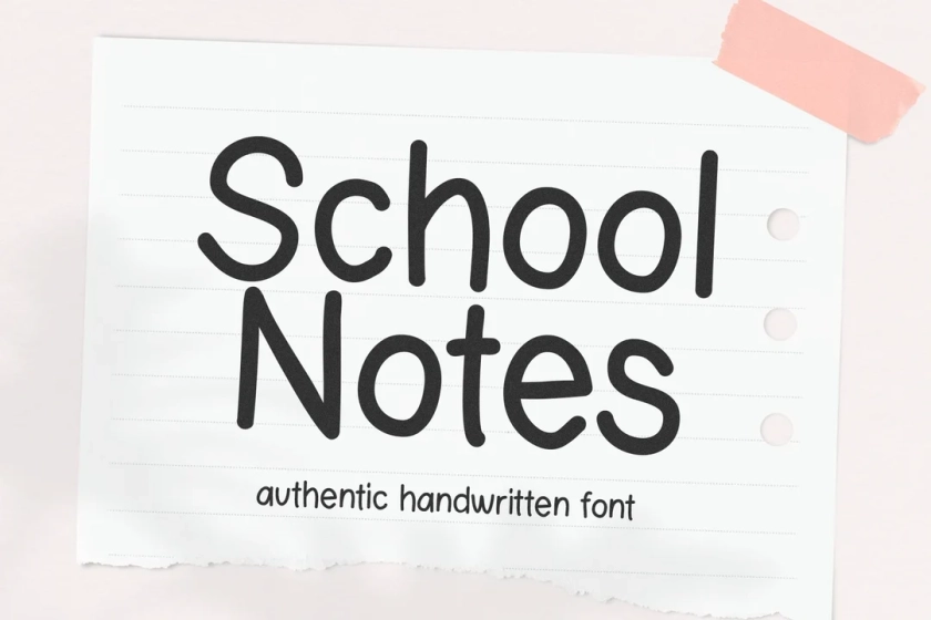 School Notes Font Handwritten Font, Cricut Font, Handwriting Font, School Font, Procreate Font, Fonts for Cricut, Goodnotes Fonts - Etsy