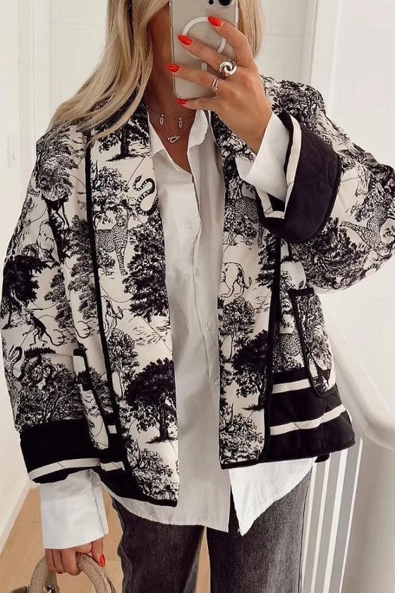 Toile Quilted Jacket - 3 Colors – A Little Bird Boutique