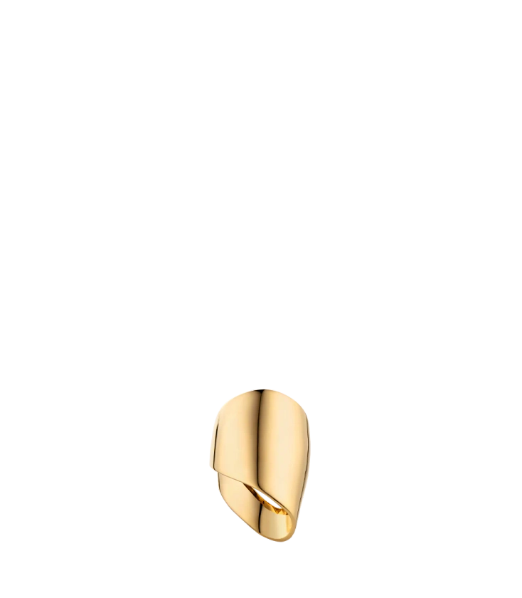 Polène | Bague - Éole drapée - Dorée à l’or 24 carats