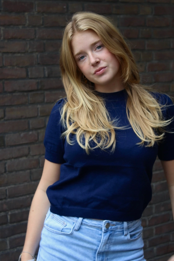 Stockholm top - navy - Fashiontiger.nl