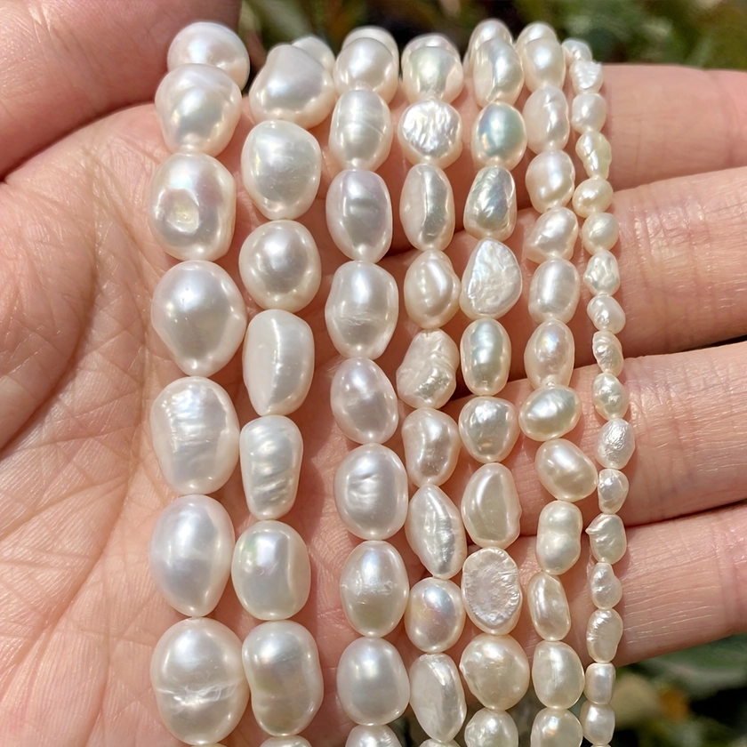 Irregular Natural Freshwater Baroque Pearl Beads For Jewelry Making DIY Special Necklace Bracelet 13" Handmade Craft Supplies
