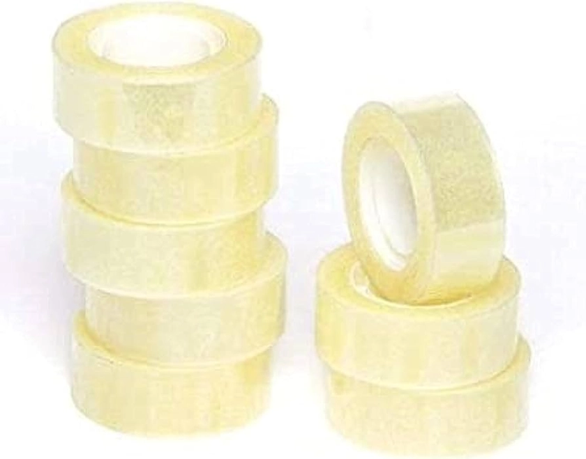 8 Rolls Clear Sticky Tape 19mm x 33m : Amazon.co.uk: Stationery & Office Supplies