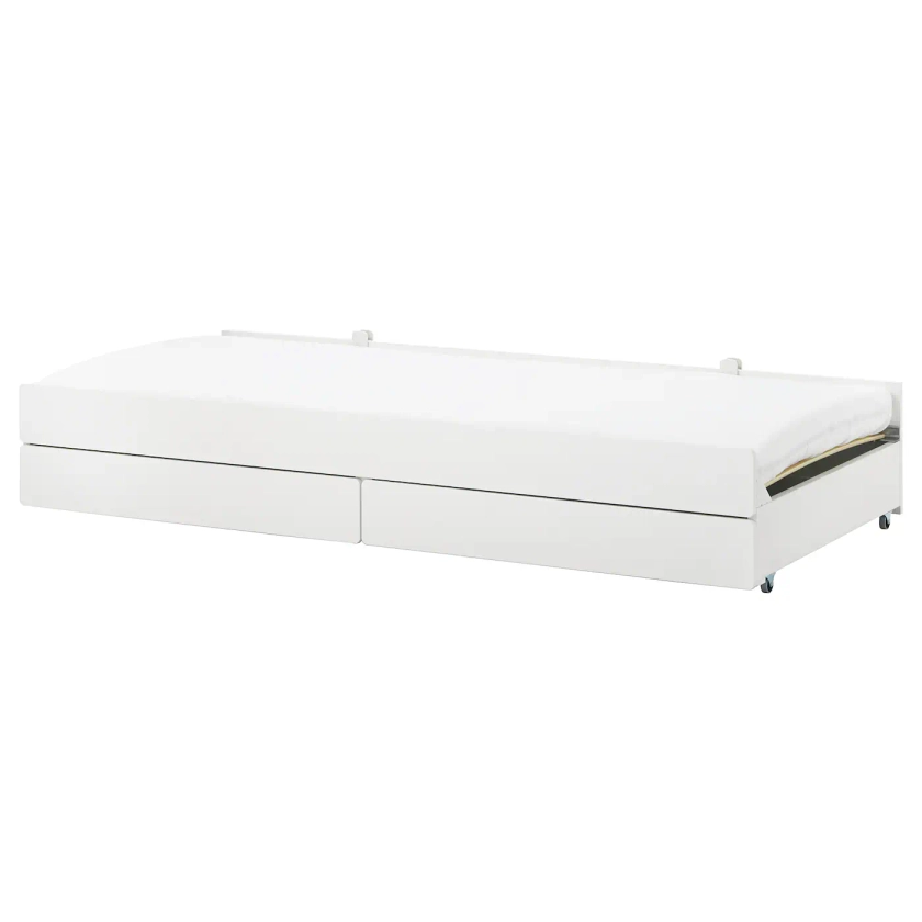 SLÄKT lit tiroir rangement, blanc, 90x200 cm - IKEA