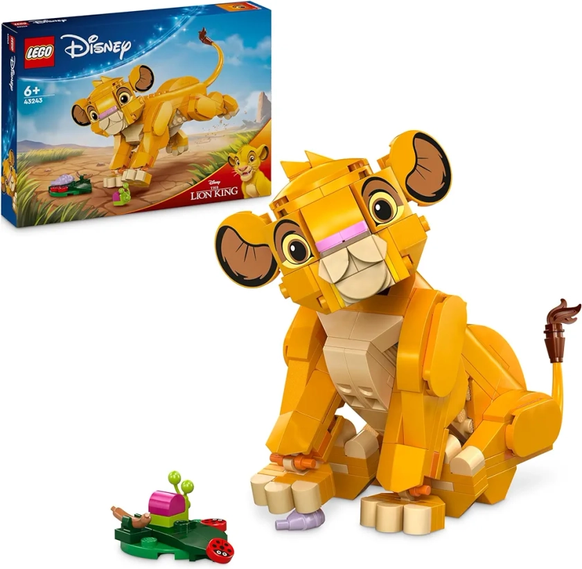 LEGO ǀ Disney Simba, Le Bébé du Roi Lion, Jouet de Construction pour Enfants, Figurine à Construire, Jouet d'Activité et de Développement pour Les Garçons et Les Filles dès 6 Ans 43243