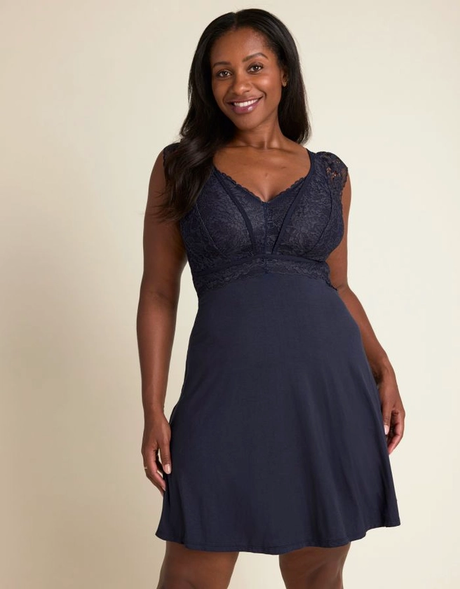 Flora Nightdress by Bravissimo | Navy | Nightdresses