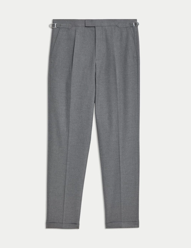 Tailored Fit Warm Handle Twill Trousers | M&S Collection | M&S