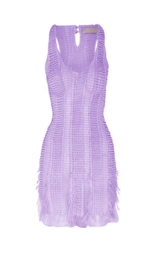 ANGEL PLUNGE MINI DRESS - LILAC | robeiner