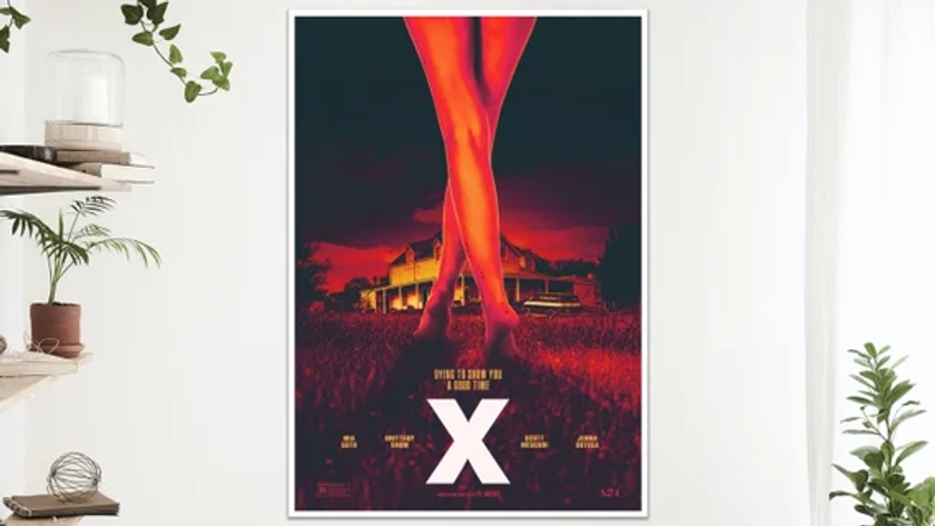X Movie Film Poster Print Wall Art Gift A4 A3