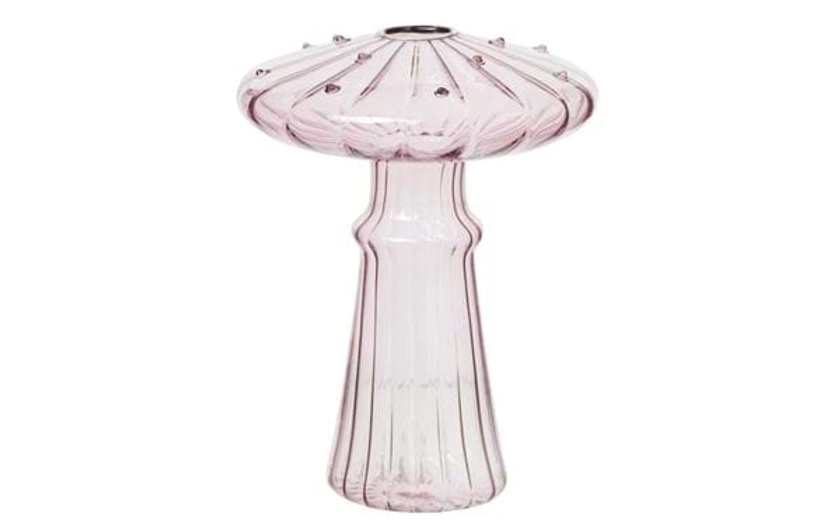 Vase Mushroom 9,5x9,5x12,5 cm Rosa Glass