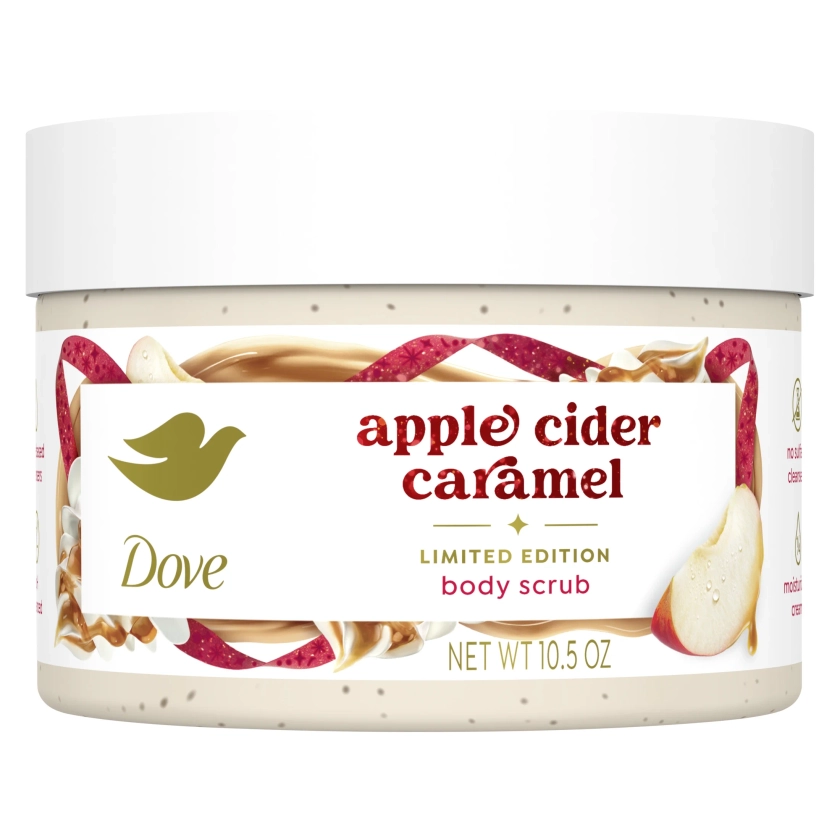 Dove Body Scrub Apple Cider Caramel Holiday Treats Limited Edition, 10.5 oz