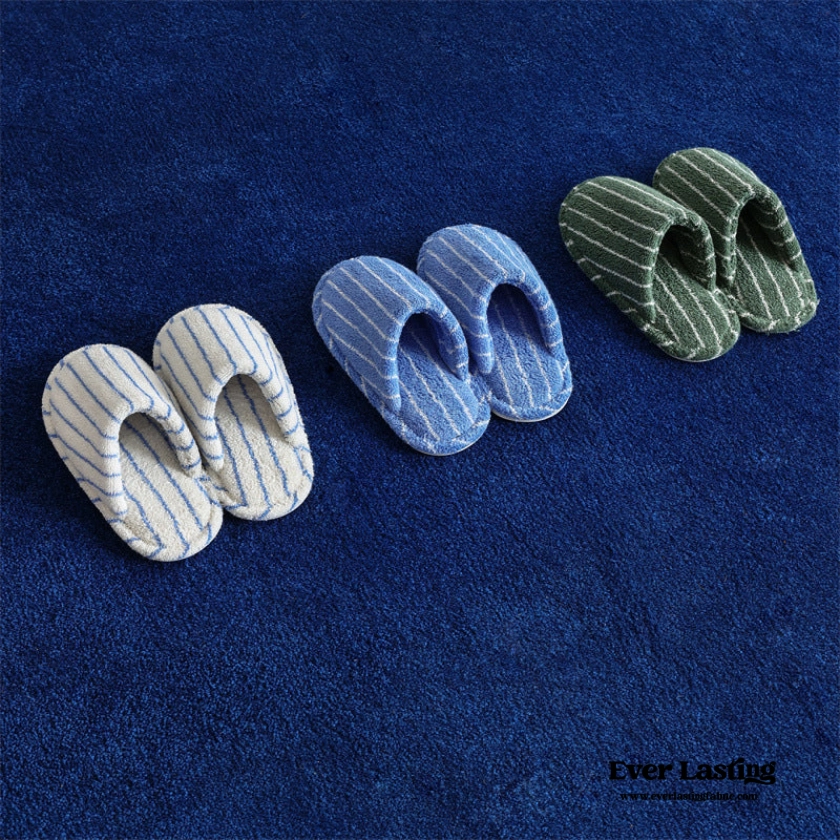 Thin Striped House Slippers