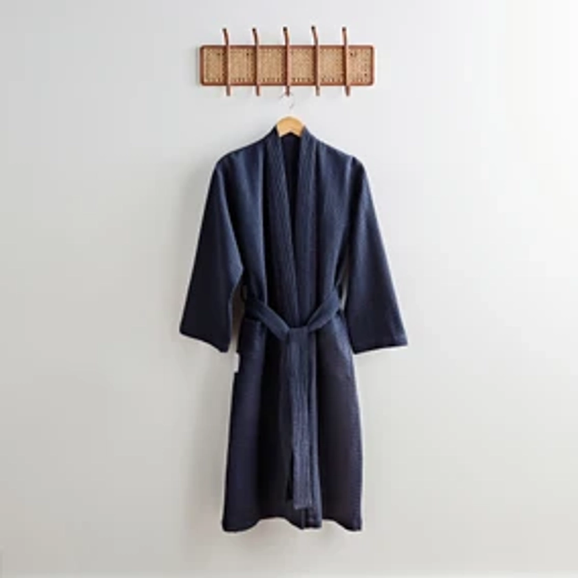 Soft Washed Cotton Waffle Dressing Gown