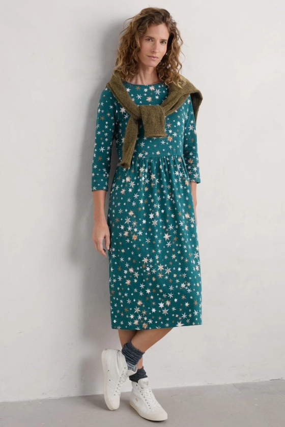 Sea Strewn Midi Dress