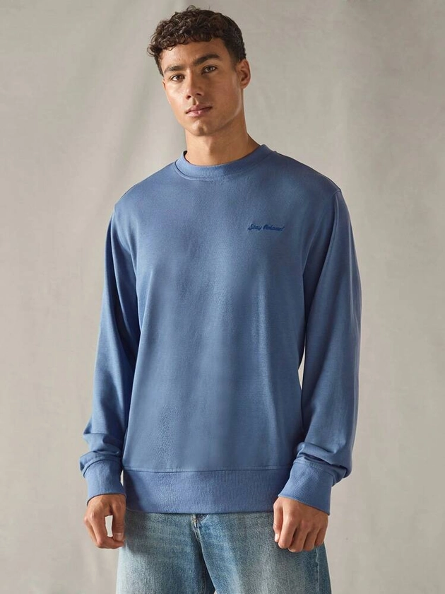 Manfinity UrbanChill Men''s Knitted Casual Loose Fit Long Sleeve Solid Color Sweatshirt | SHEIN UK