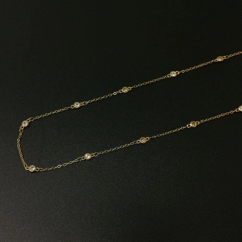24K Gold Filled Micro Pave CZ Charm Chain by Yard, CZ Charm Specialty Link Chain by Foot, CZ Charm Size 3mm India.chain0.2mm Thick, Roll-395 - Etsy