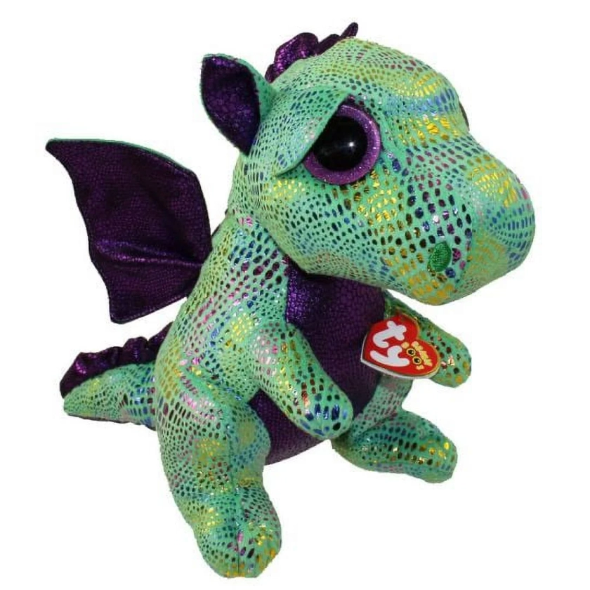 Ty Beanie Boos Cinder The Green Dragon Plush 6"