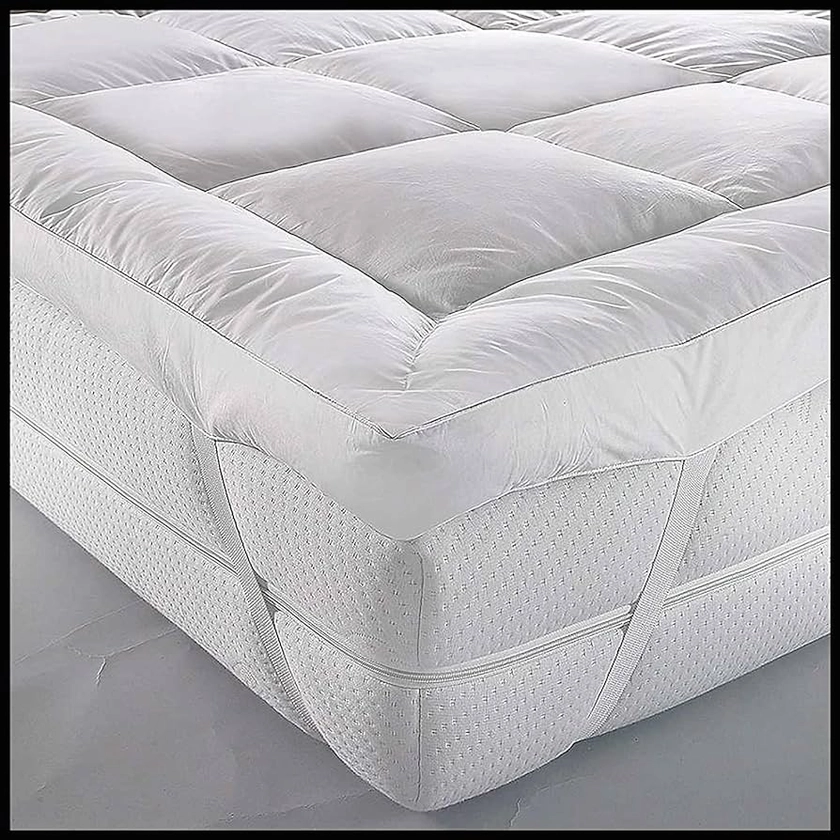 Hotel Quality Box Stitched Microfibre Mattress Topper 5cm Super soft Heavy Fill Orthopaedic Anti Allergy Quilted Mattress Topper (Small Double) : Amazon.co.uk: Home & Kitchen