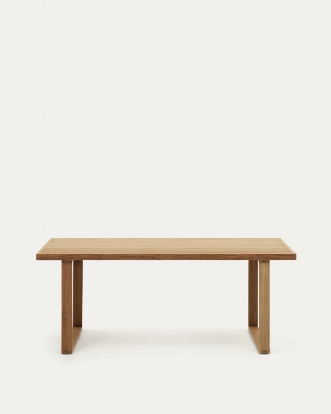 Table 100 % d'extérieur Canadell en bois de teck massif recyclé 180 x 90 cm | Kave Home